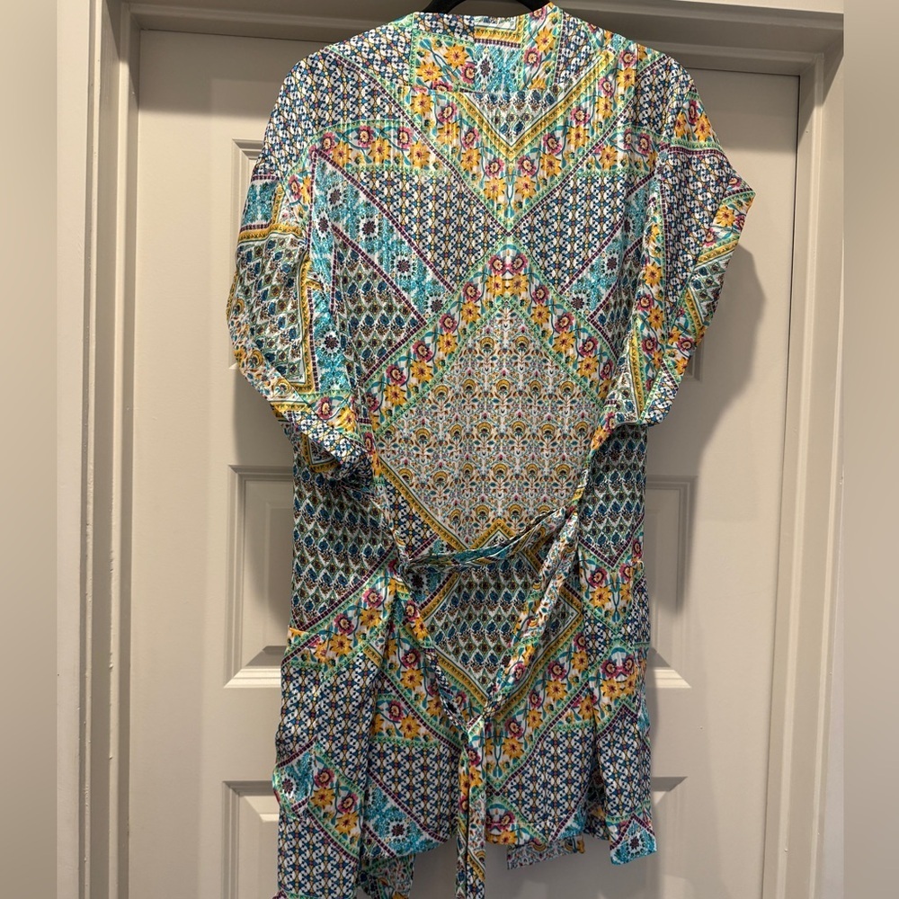 Colorful Geometric Patterned‎ Tunic Kimono Robe dress - Picture 3 of 7